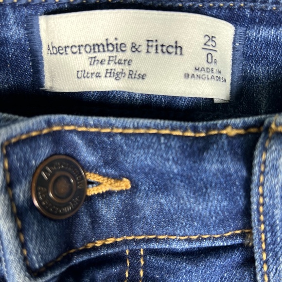 Abercrombie&Fitch Jeans Womens 25 The Flare Ultra High Rise Retro 90s Denim - Picture 6 of 8